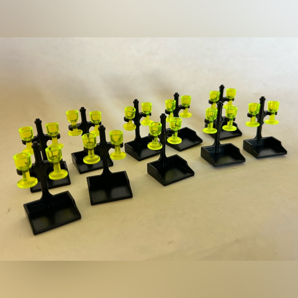Lot Of Playmobil Green Goblets Glasses Medieval On‎ Stands